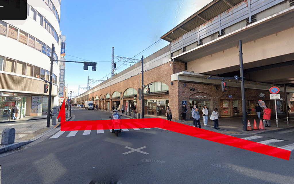 JR吉祥寺駅から徒歩で向かう場合2