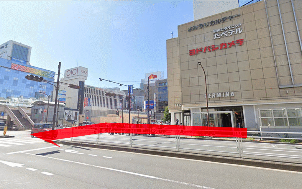 JR錦糸町駅から徒歩で向かう場合1