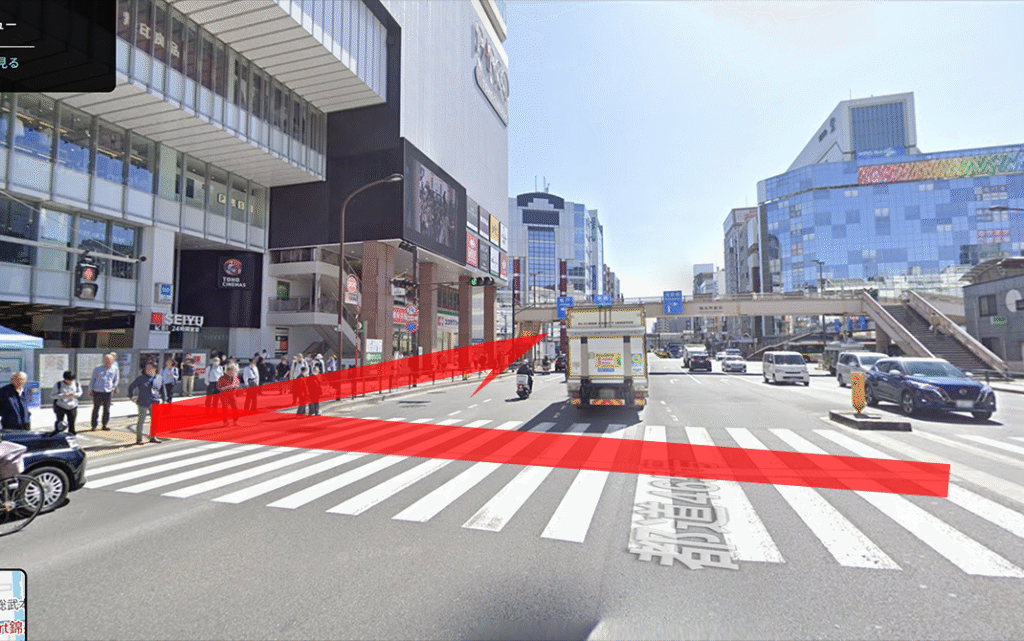 JR錦糸町駅から徒歩で向かう場合2